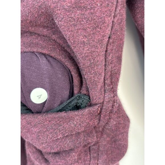 Lululemon That's A Wrap Cardigan Jacket Heathered Bordeaux Drama Plum Sz 4 - Picture 4 of 8